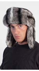 Rex Chinchilla Fur Hat for Men - Russian Style